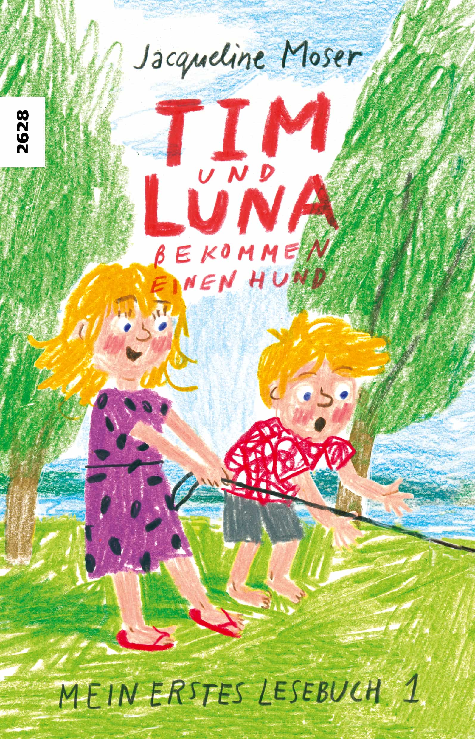 Tim und Luna bekommen einen Hund, ein Erstlesebuch von Jacqueline Moser, Illustration von Anete Melece, SJW Verlag, Lesebuch