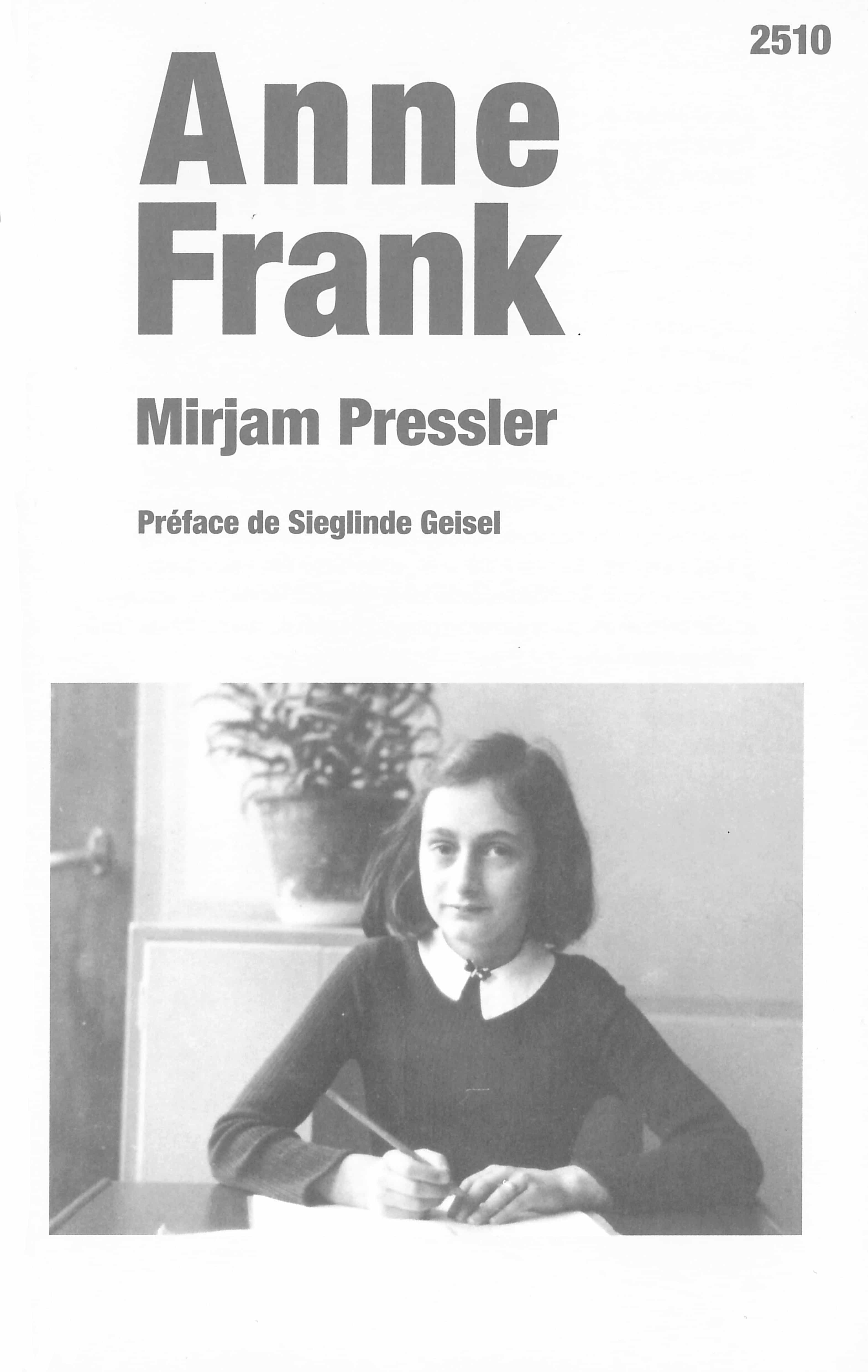 Anne Frank, un livre pour enfants de Mirjam Pressler, éditions de l'OSL, histoire, politique